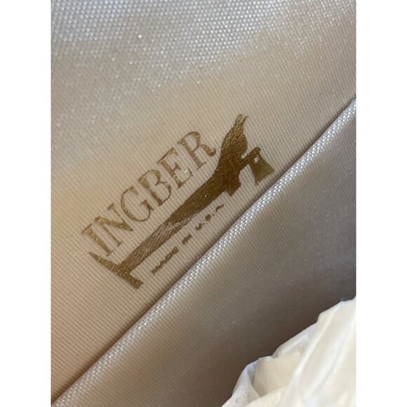 Ingber Gold Lame Small Evening Bag Purse Snap Closure - Picture 4 of 5